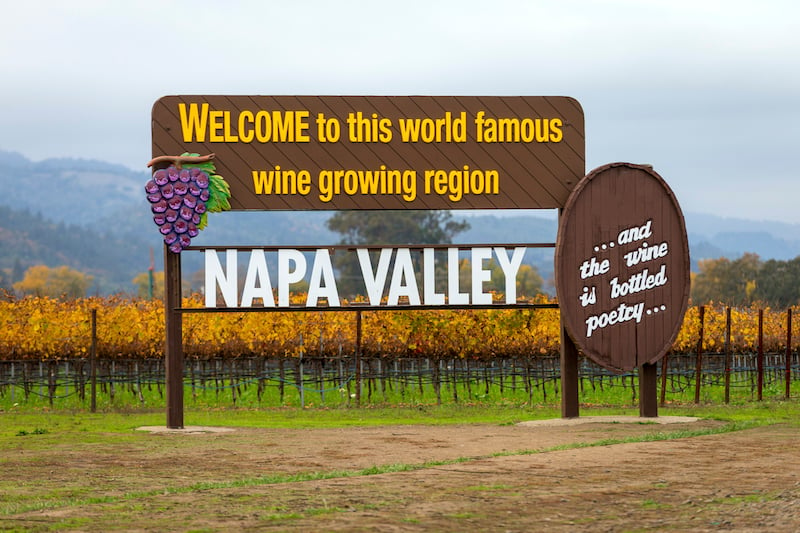 Napa Valley vineyard sign